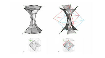 From Polyhedral to Anticlastic Funicular Spatial Structures
